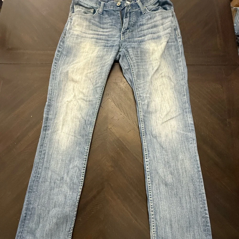 BKE Men's Washed Light Blue Relaxed Jeans - Picture 4 of 4